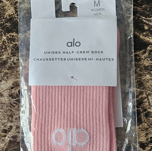 ALO Yoga Other - NWT-ALO Yoga Unisex Half-Crew Sock - Pink
